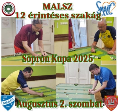 Sopron Kupa 2025 - 12 érintéses versenykiírás